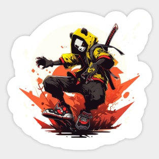 samurai panda Sticker